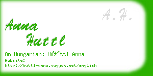 anna huttl business card